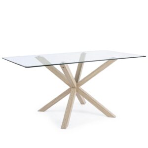 Tavolo fisso May con gamba naturale 160x90 Bizzotto