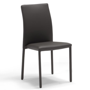 Sedia SD09 in ecopelle nera - Imba