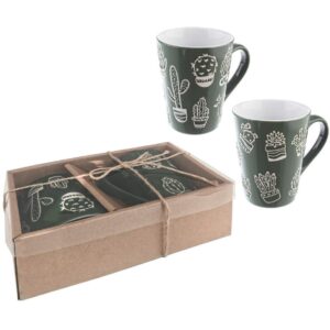 Set di 4 mug cactus