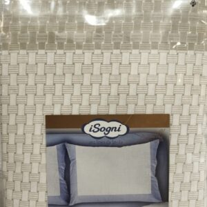 Set lenzuolo singolo "I Sogni" bianco-beige con fantasia