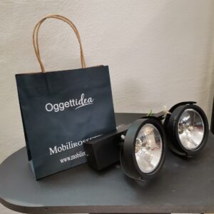 Lampada 2 faretti - colore nero