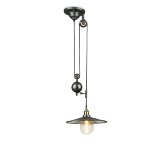 Lampada a sospensione "Arkita" grigio ardesia h 90 cm diametro 36 cm lampadina e27