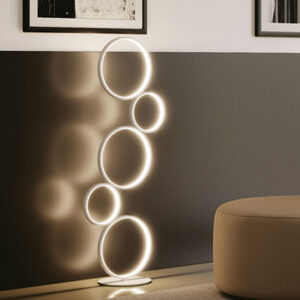 Lampada da terra "Fredy" bianca 36w 4140lm cct 117x46,3x25cm