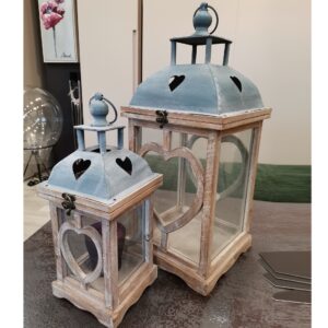 Set 2 lanterne Isa cuore