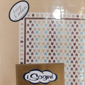 Set lenzuolo singolo "I Sogni" beige con fantasia