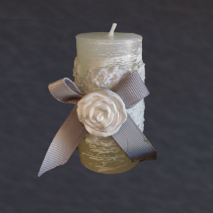 Set 6 candele Rosabel bianche