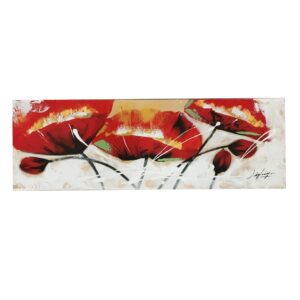 Quadro su tela 30x90 papaveri